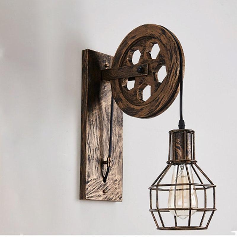 Loft - Industrial Vintage Pulley Wall Mounted Lamp - Nordic Side - 01-16, best-selling-lights, feed-cl0-over-80-dollars, industrial, lamp, light, lighting, lighting-tag, modern-lighting, scon