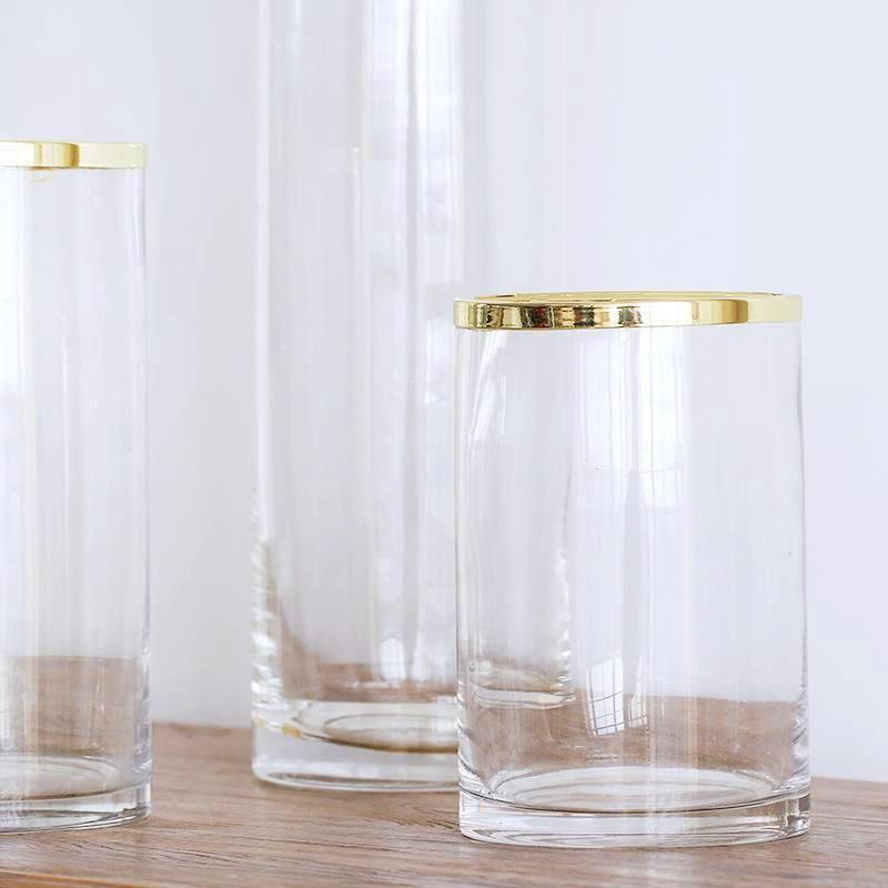 Golden Lining Glass Vase - Nordic Side - 