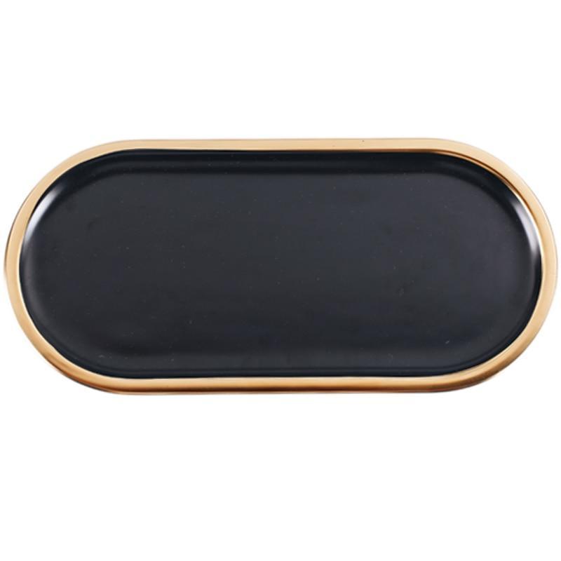Laurel - Black & Gold Ceramic Jewelry Dish - Nordic Side - 07-30, feed-cl0-over-80-dollars