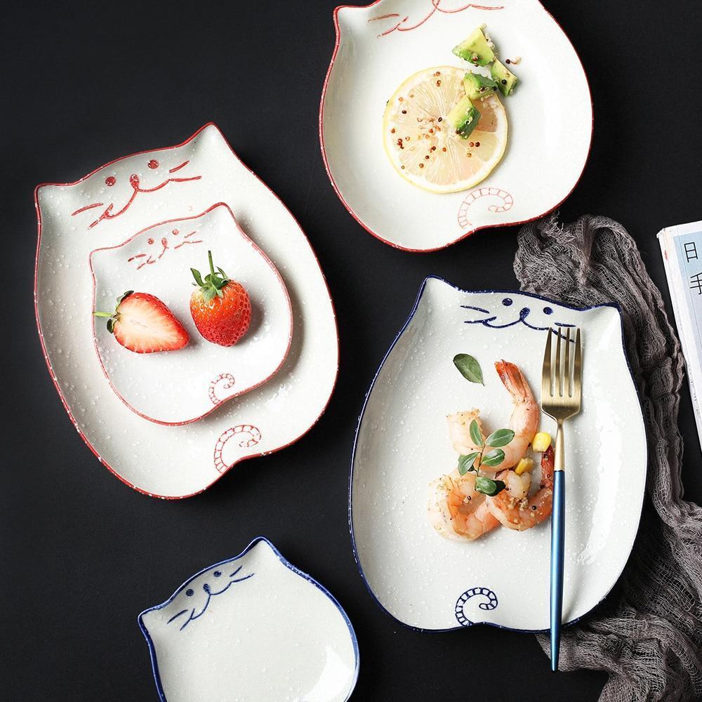 Set of 4 Kitty Plate - Nordic Side - 