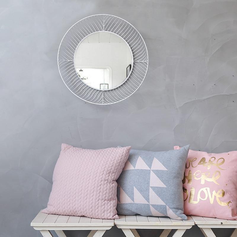 Nicolina - Round Iron Frame Mirror - Nordic Side - 07-08, bathroom-collection, feed-cl0-over-80-dollars