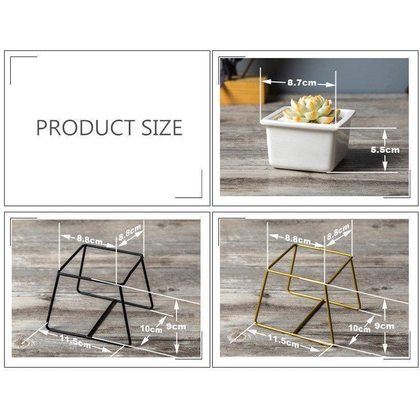 Mini Square Standing Pot - Nordic Side - 