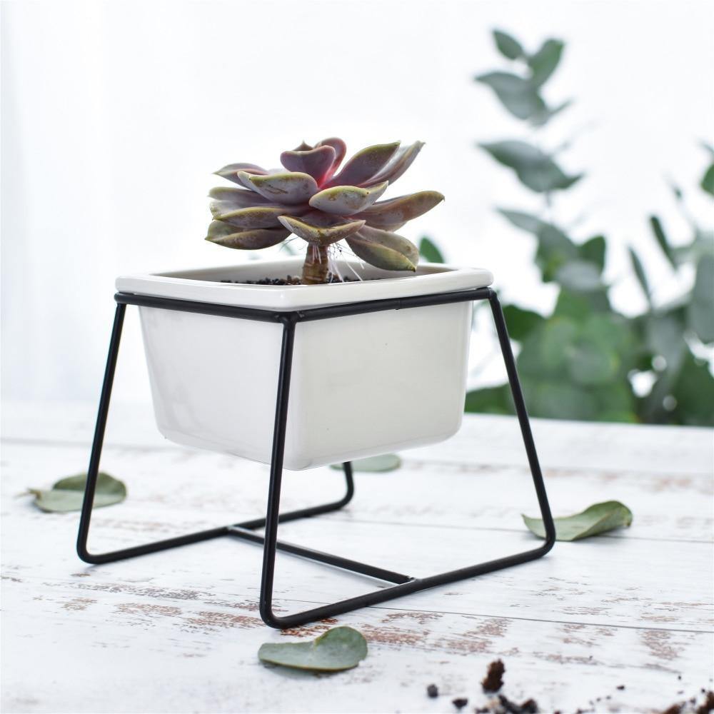 Mini Square Standing Pot - Nordic Side - 