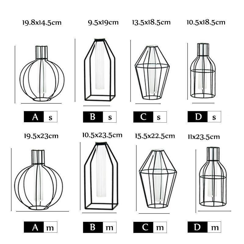Geometric Iron Vases - Nordic Side - 