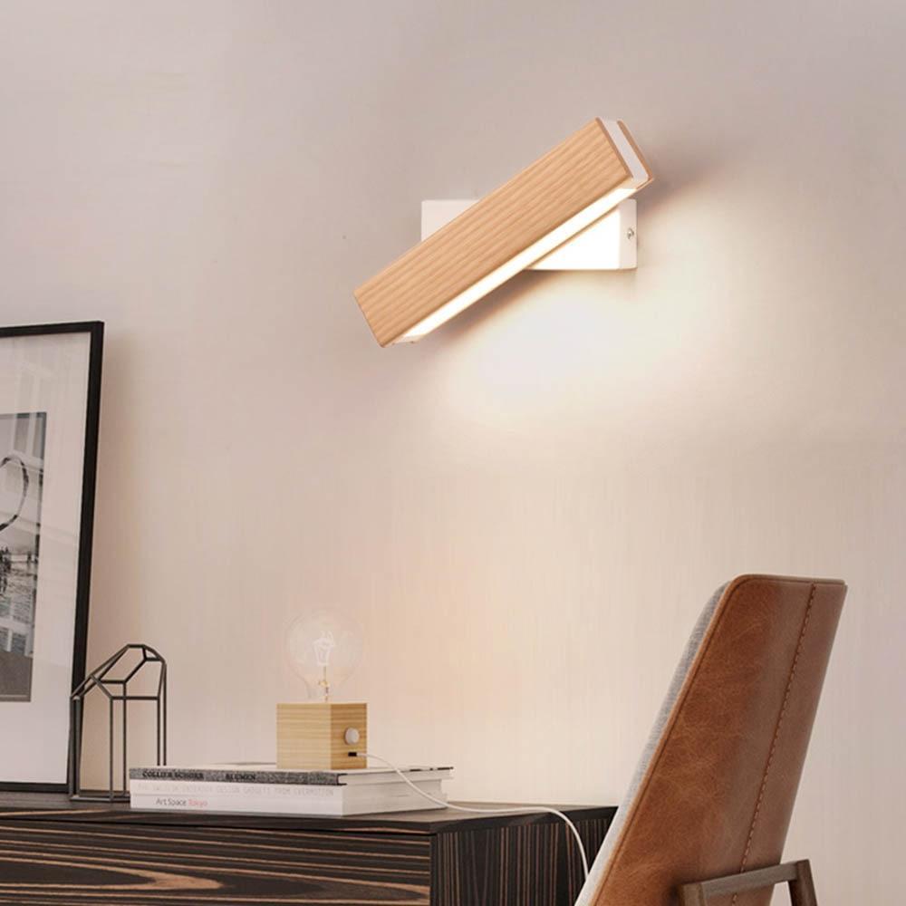 Rotatable Wooden Wall Light - Nordic Side - 