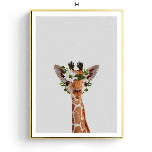 Animal Friends With Floral Hat - Nordic Side - 