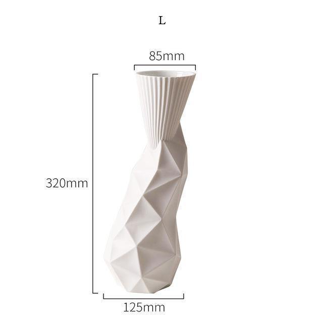 Geometric White Vases - Nordic Side - 