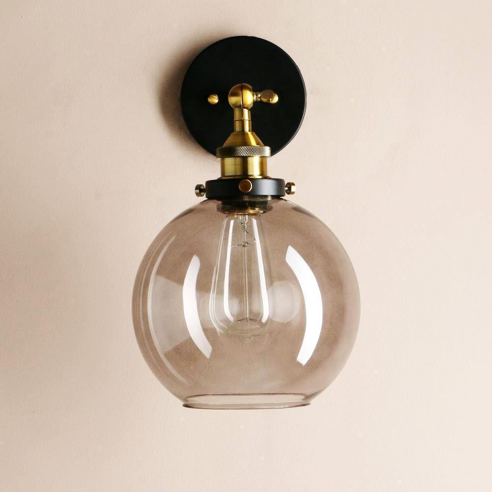 Antique Amber Glass Wall Light - Nordic Side - 
