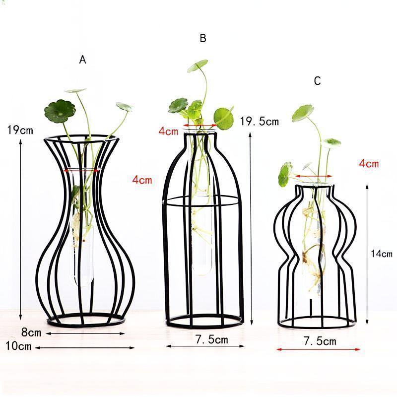Geometric Iron Curve Vases - Nordic Side - 