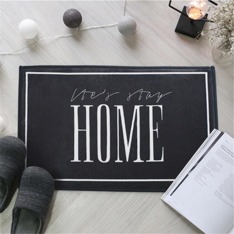 Let's Stay Home Welcome Mat - Nordic Side - 01-16