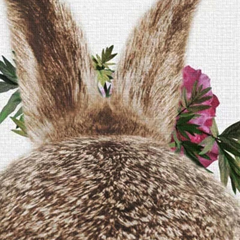 Rabbit With Floral Hat - Nordic Side - 