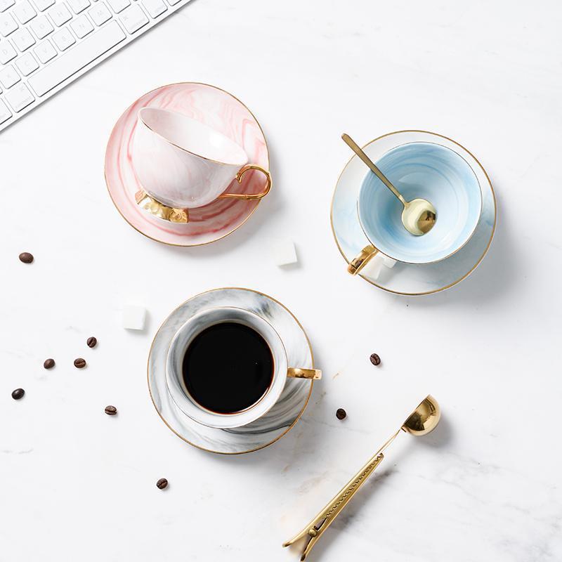 Golden Marble Coffee Cup Set - Nordic Side - 