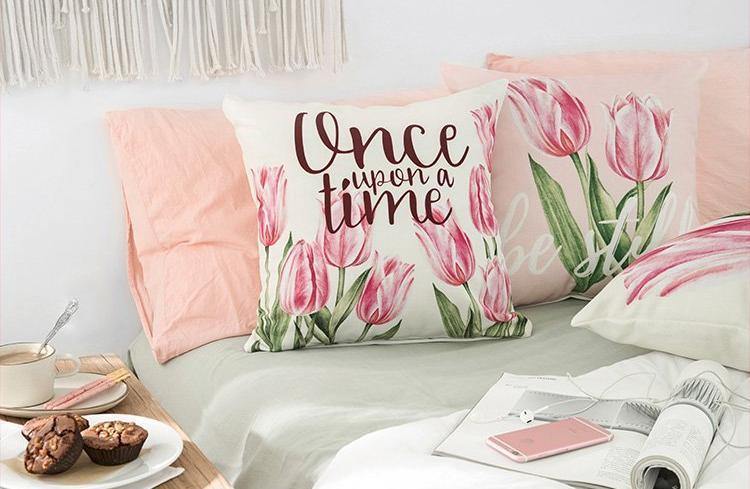 Pink Tulip Cushions - Nordic Side - 