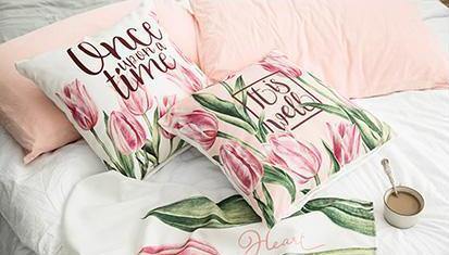 Pink Tulip Cushions - Nordic Side - 