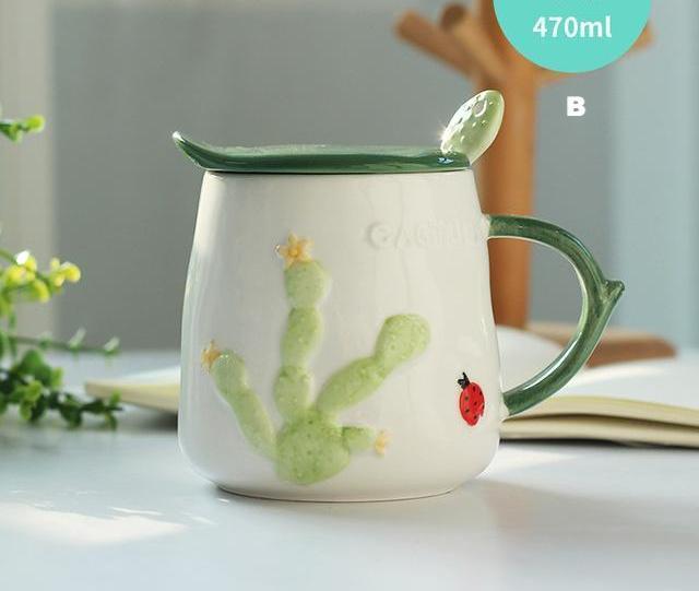 Cactus Mug with Lid - Nordic Side - 