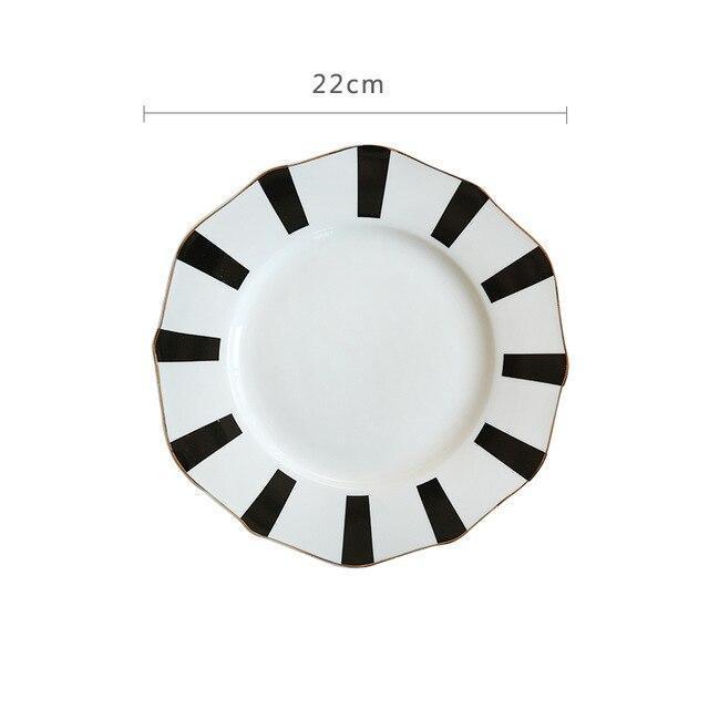 Dot & Stripe Antique Plate - Nordic Side - 