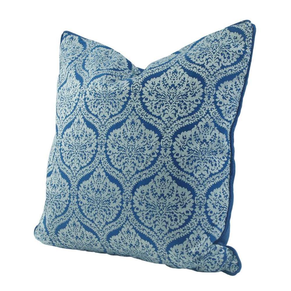 Royal Blue Damask Cushion Cover - Nordic Side - 