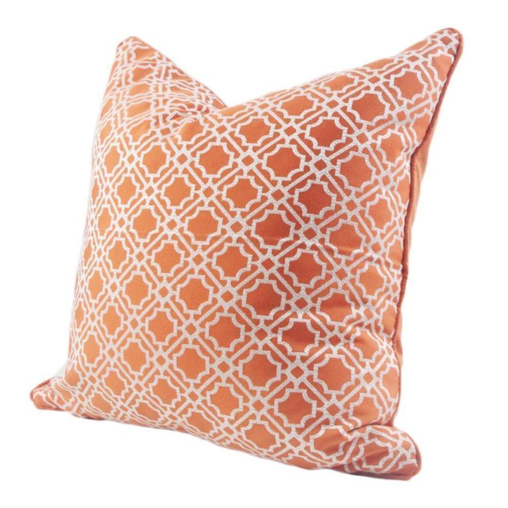 Geometric Pattern Orange Cushion Cover - Nordic Side - 
