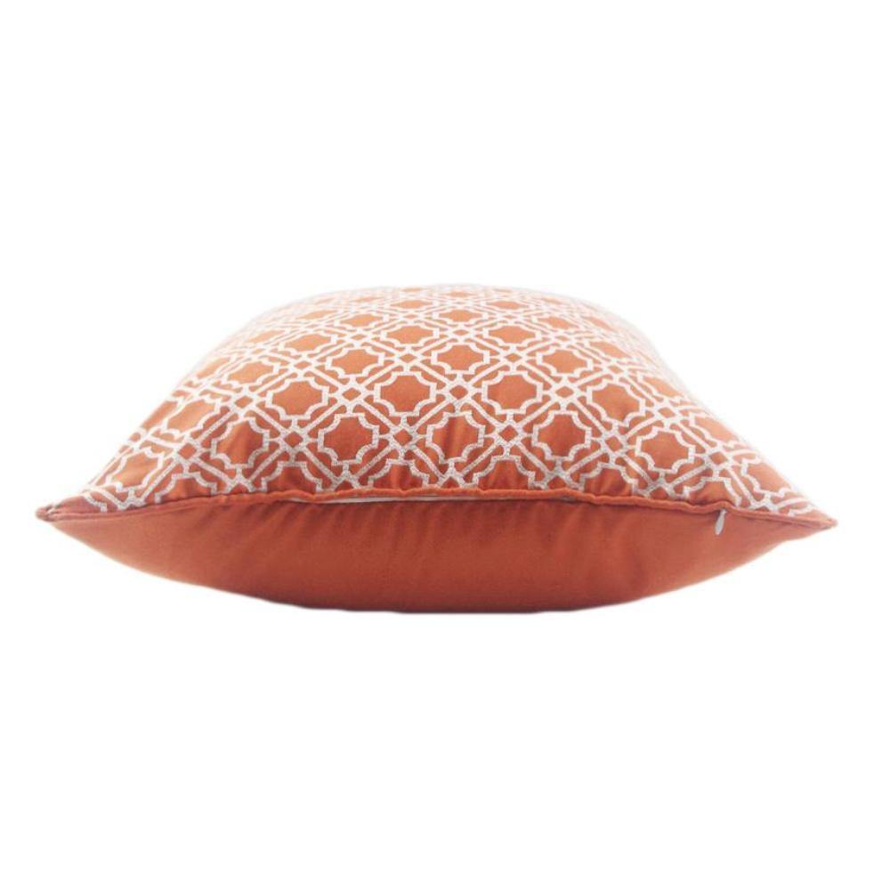 Geometric Pattern Orange Cushion Cover - Nordic Side - 