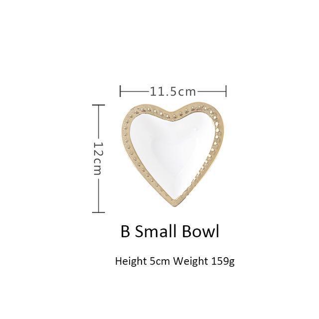 Heart Porcelain Bowls - Nordic Side - 