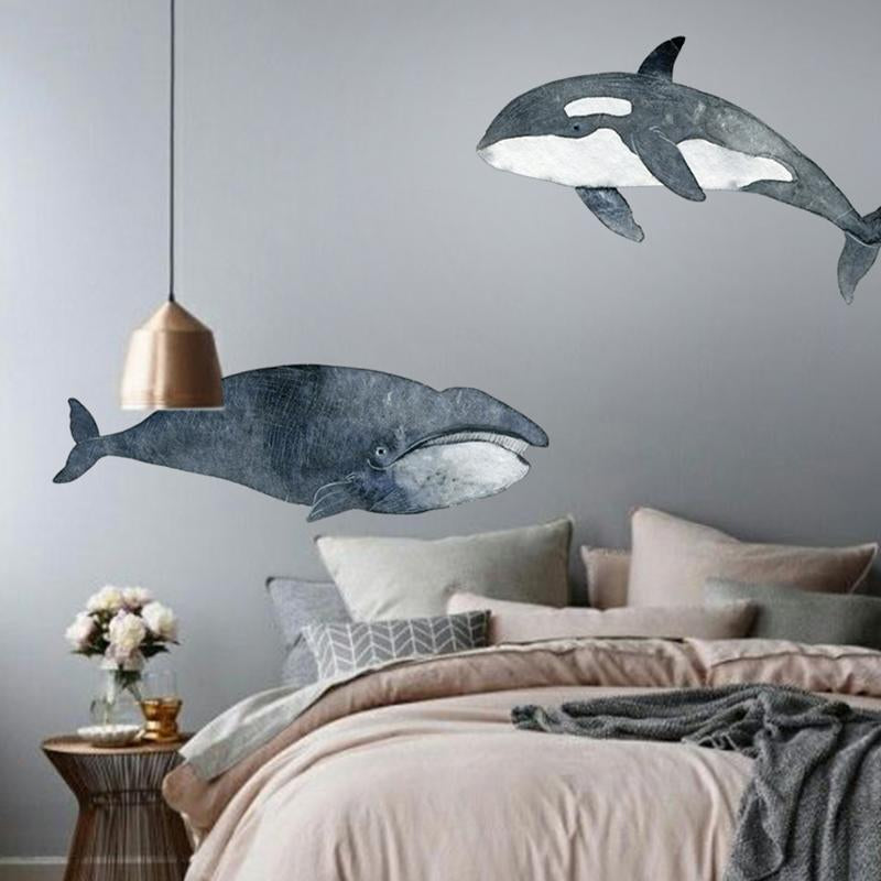 Dolphine Watercolour Wall Sticker - Nordic Side - 