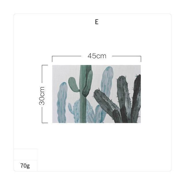 Abstract Palm Table Mat - Nordic Side - 