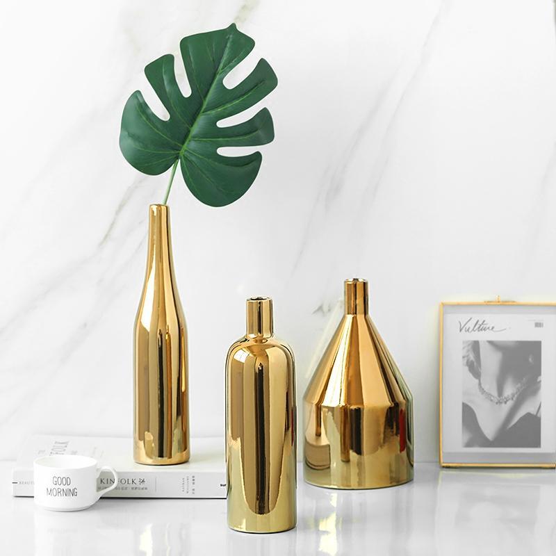 Metallic Gold Vase - Nordic Side - 