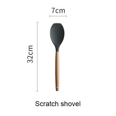 Heat-Resistant Wooden & Silicone Spatula - Nordic Side - 
