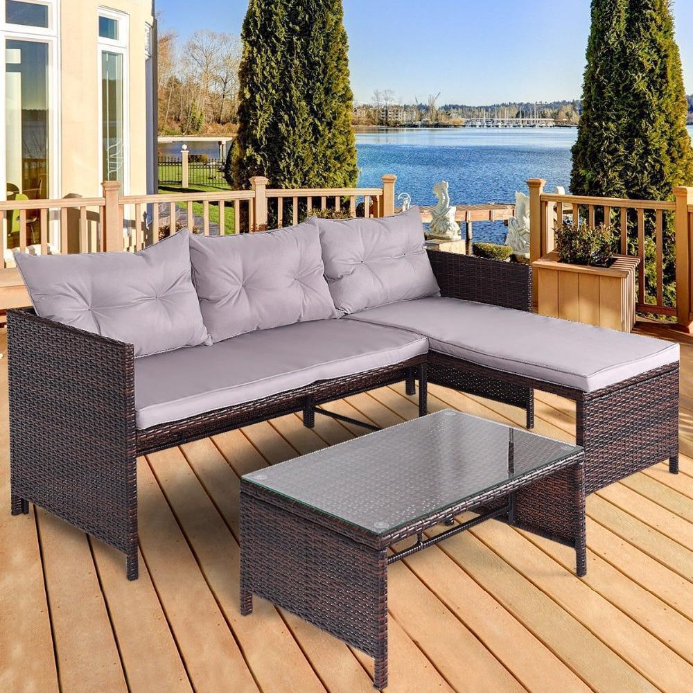 Claudius - 3 Piece Outdoor Rattan Sofa Set - Nordic Side - 07-04, feed-cl0-over-80-dollars, furniture-tag