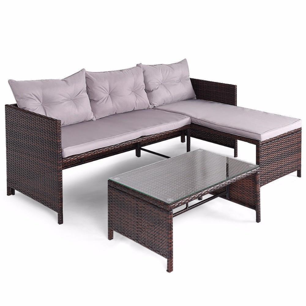 Claudius - 3 Piece Outdoor Rattan Sofa Set - Nordic Side - 07-04, feed-cl0-over-80-dollars, furniture-tag
