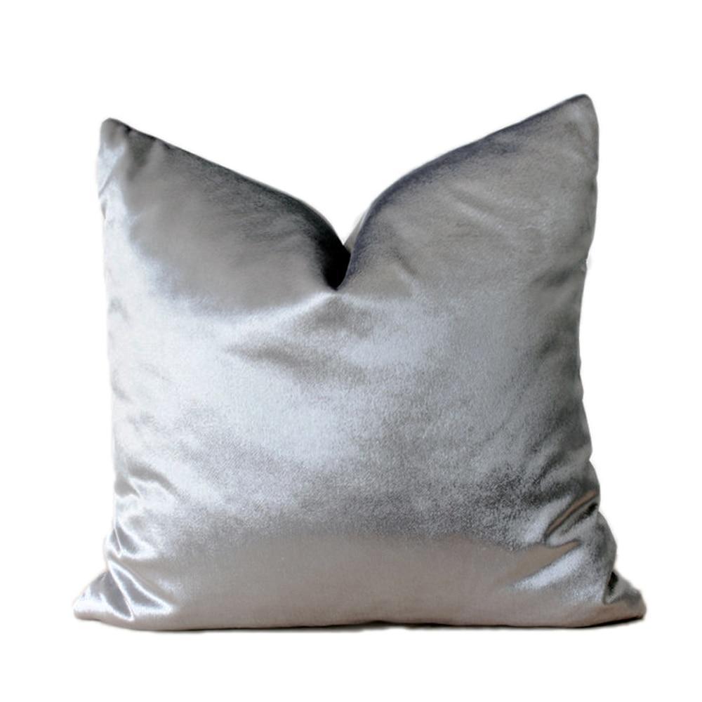Glossy Silver Cushion Cover - Nordic Side - 