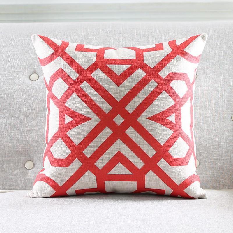 Vibrant Summer Red Cushions - Nordic Side - 