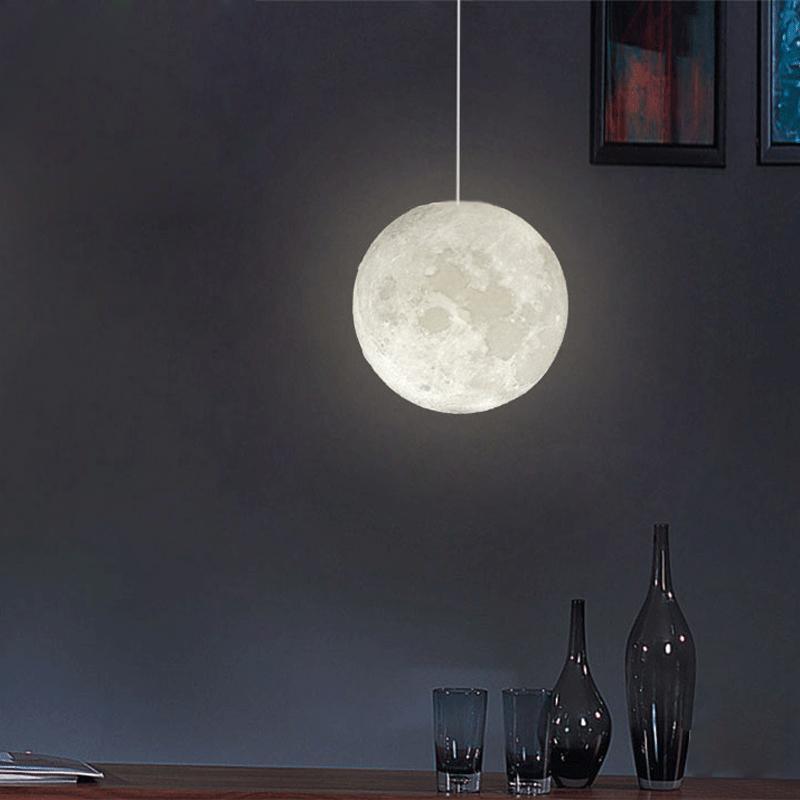 Full Moon 3D Hanging Lamp - Nordic Side - 11-30, 3D, best-selling-lights, feed-cl0-over-80-dollars, hanging-lamp, lamp, light, lighting, lighting-tag, modern, modern-lighting