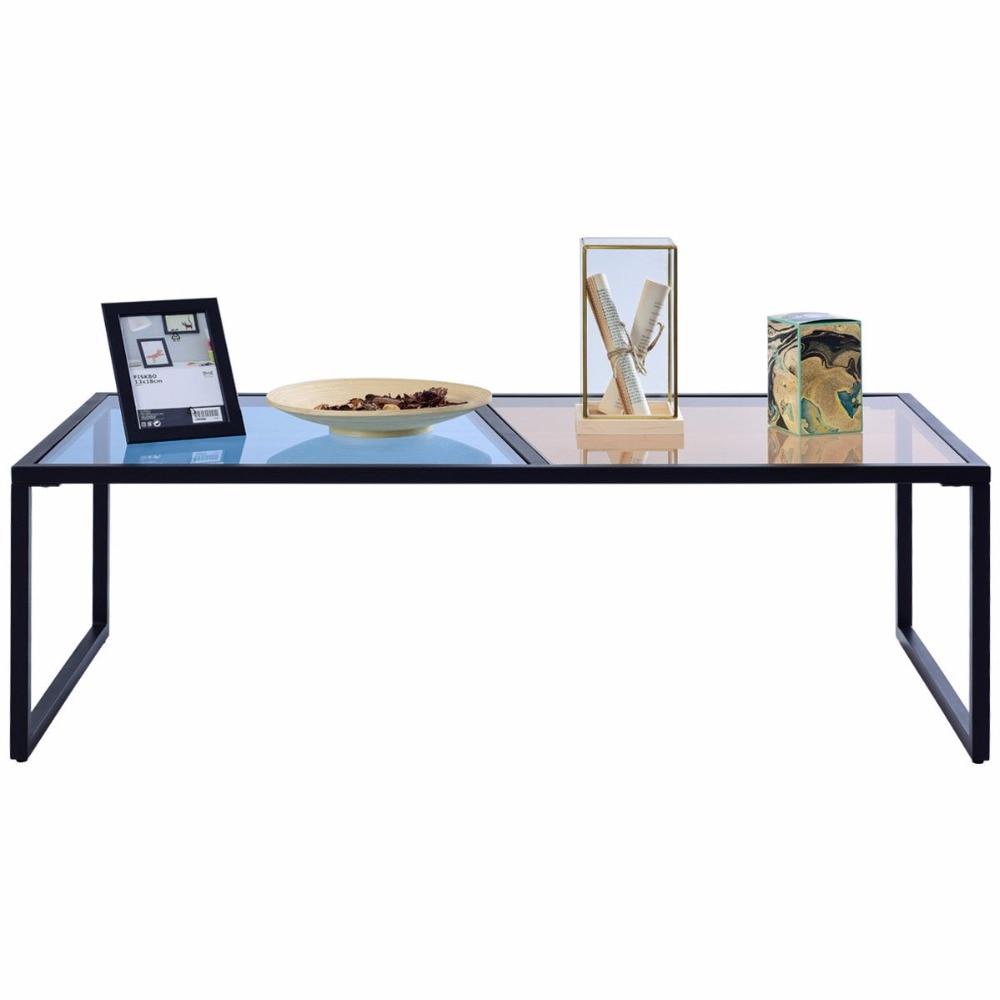 Theo - Rectangle Dual Color Glass Top Coffee Table - Nordic Side - 11-18, modern-farmhouse, modern-furniture