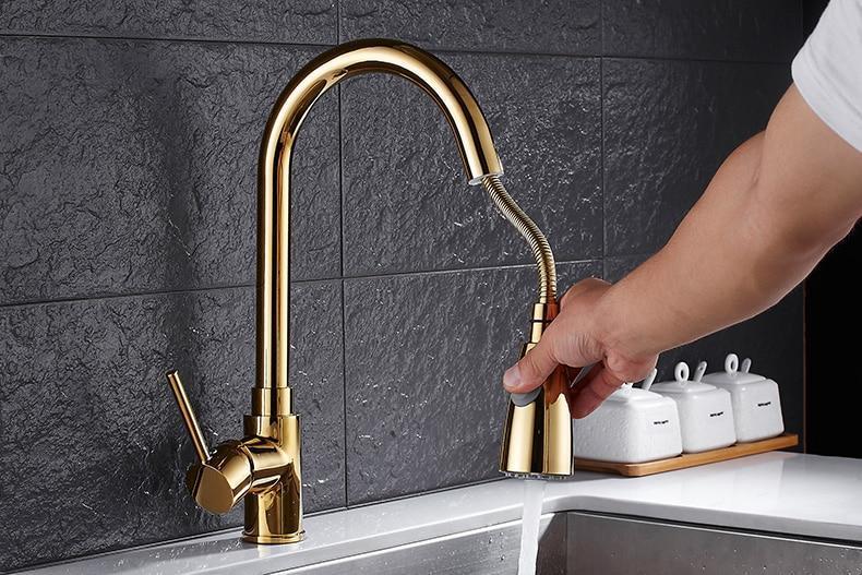 Anton - Retractable Kitchen Faucet - Nordic Side - 02-05, bathroom, bathroom-collection, bathroom-faucet, fab-faucets, faucet, feed-cl0-over-80-dollars, kitchen, kitchen-faucet, modern, moder