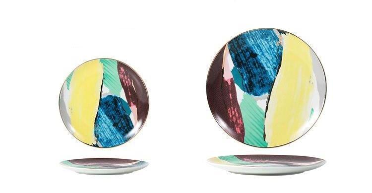 Abstract Painting Plates - Nordic Side - 