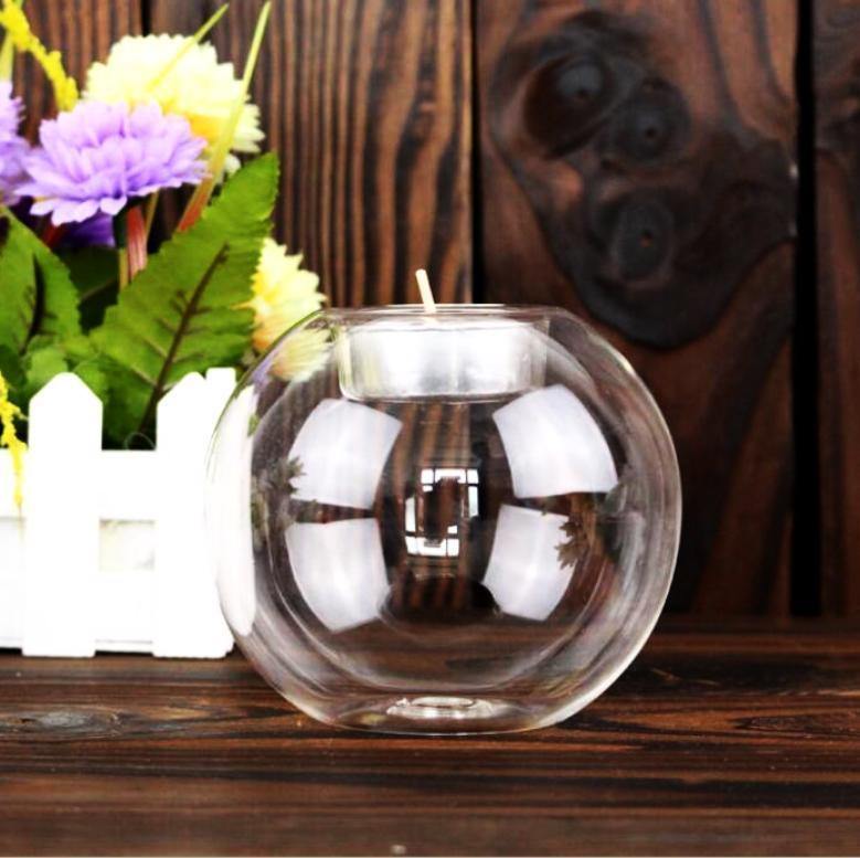 Circlular Glass Candleholder - Nordic Side - 