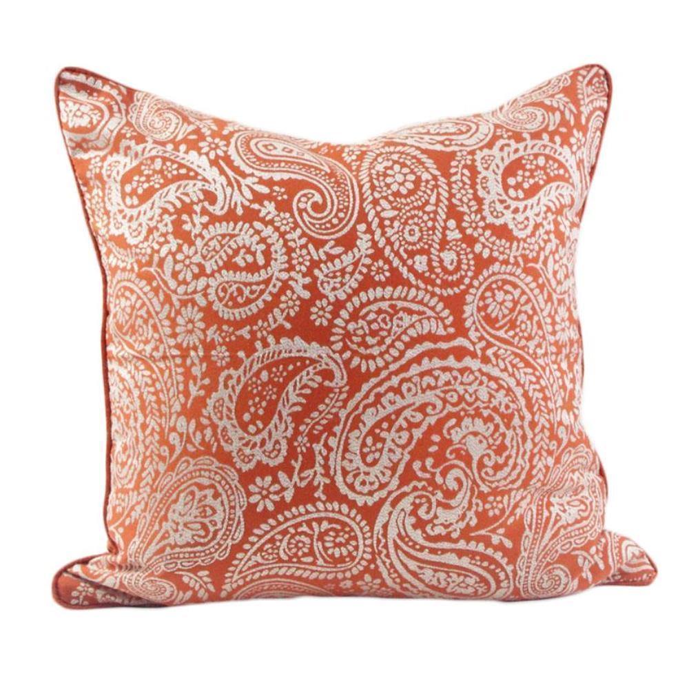 Classic Patterned Tangerine Cushion Cover - Nordic Side - 