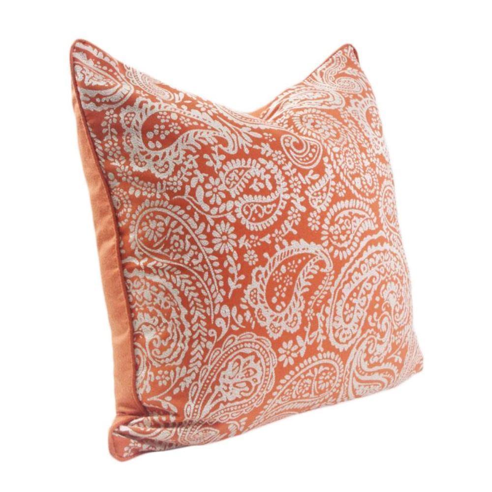 Classic Patterned Tangerine Cushion Cover - Nordic Side - 