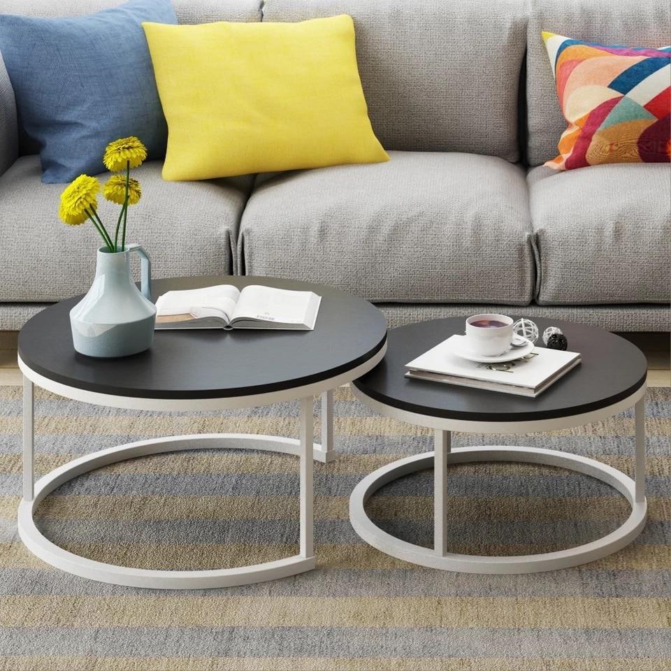 Benson - Modern Round Coffee Table Set - Nordic Side - 06-10, feed-cl0-over-80-dollars, furniture-tag