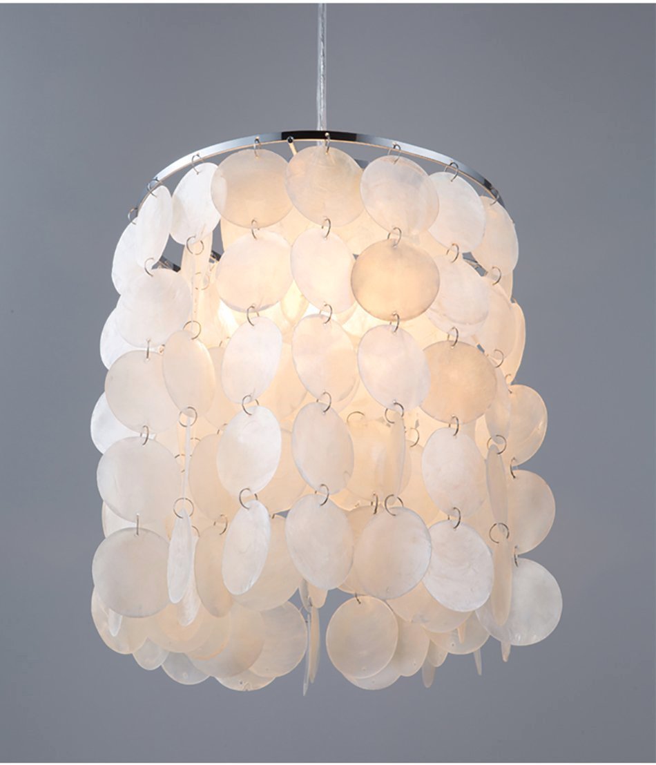 Modern White Natural Seashell Pendant Lights - Nordic Side - 