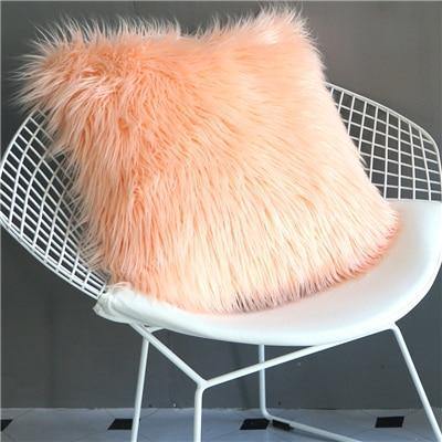 Plush Faux Fur Cushion Cover - Nordic Side - 