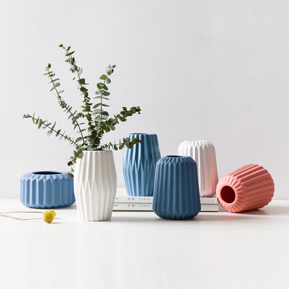 Origami Ceramic Vase (3piece) - Nordic Side - 