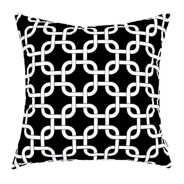 B&W Geometric Cushion Cover - Nordic Side - 