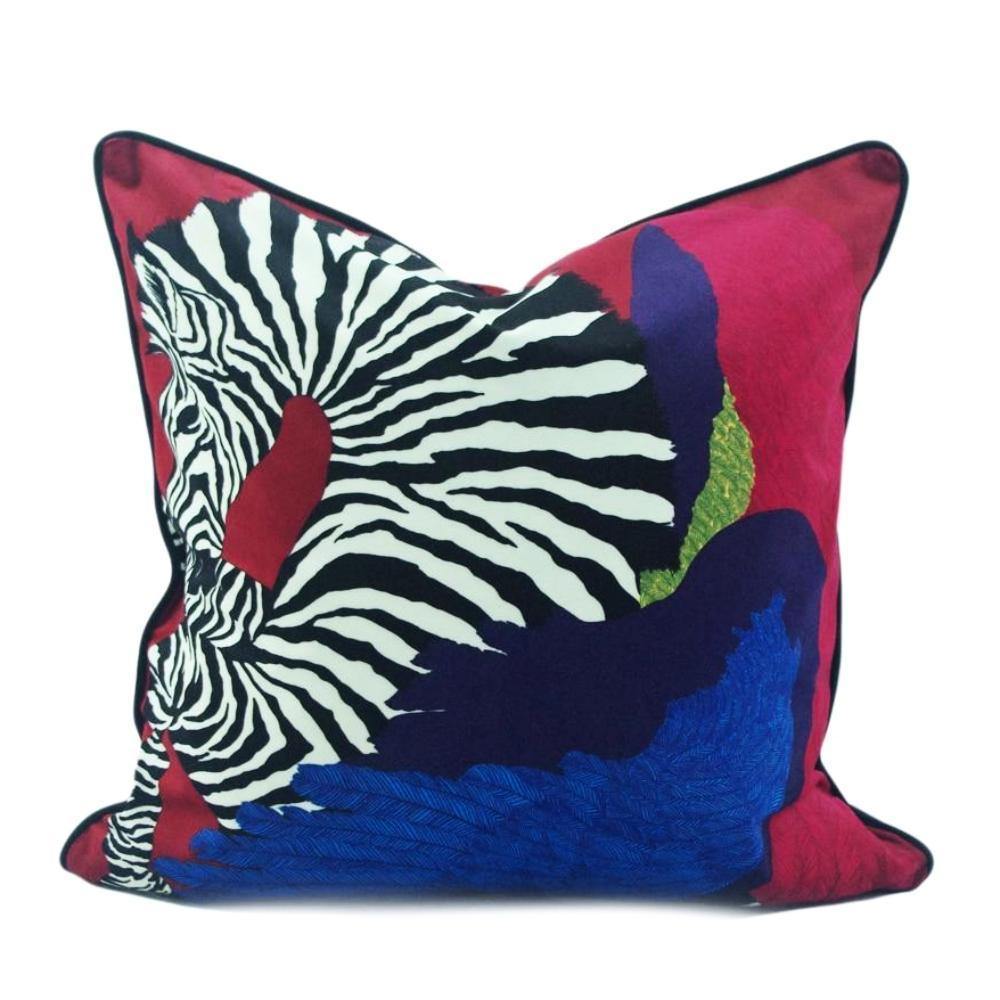 Velvet Zebra Cushion - Nordic Side - 
