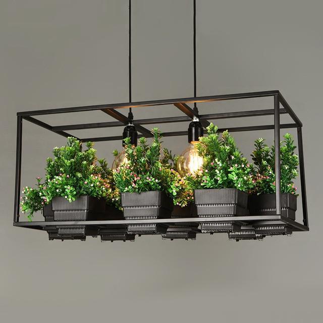 Iron Planter Chandelier - Nordic Side - 02-05, best-selling-lights, chandelier, feed-cl0-over-80-dollars, hanging-lamp, lamp, light, lighting, lighting-tag, modern-lighting, planter-lamp