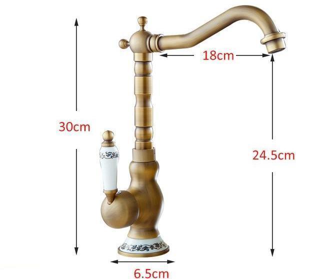 Vintage Brass Faucet - Nordic Side - 12-13, bathroom, bathroom-collection, bathroom-faucet, fab-faucets, faucet, feed-cl0-over-80-dollars, kitchen, kitchen-faucet, renovation, sink, sinks, ta