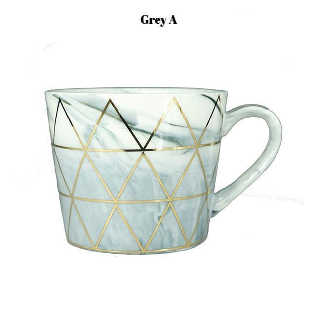 Geometric Gold Line Marble Mug - Nordic Side - 