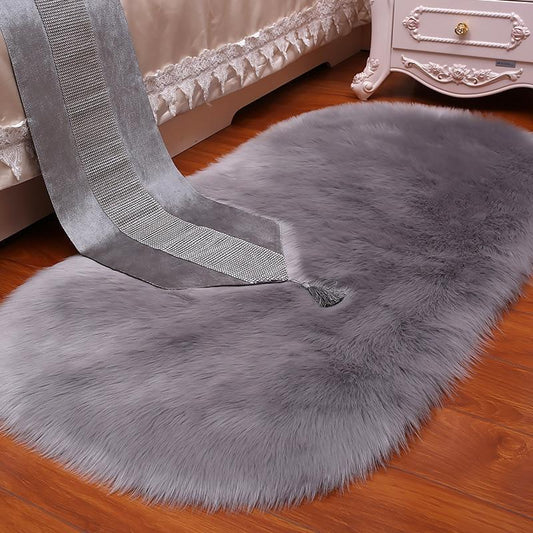 Charon - Faux Sheepskin Fluffy Rug - Nordic Side - 04-22, abstract-rug, Area-rug, feed-cl0-over-80-dollars, geometric-rug, hallway-runner, large-rug, modern, modern-rug, round-rug