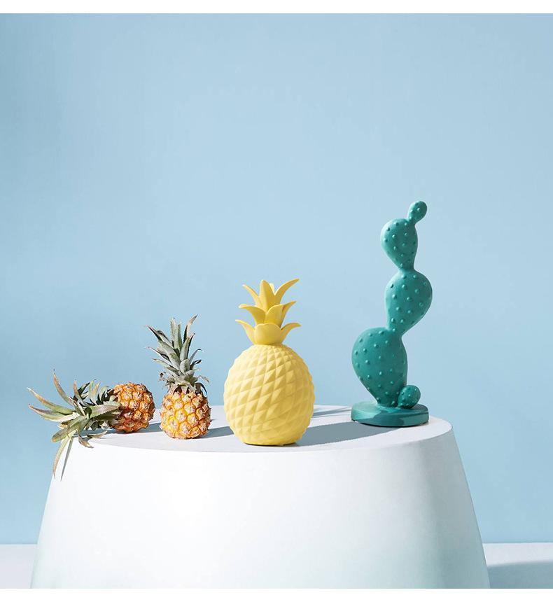 Pastel Ceramic Pineapple Model - Nordic Side - 
